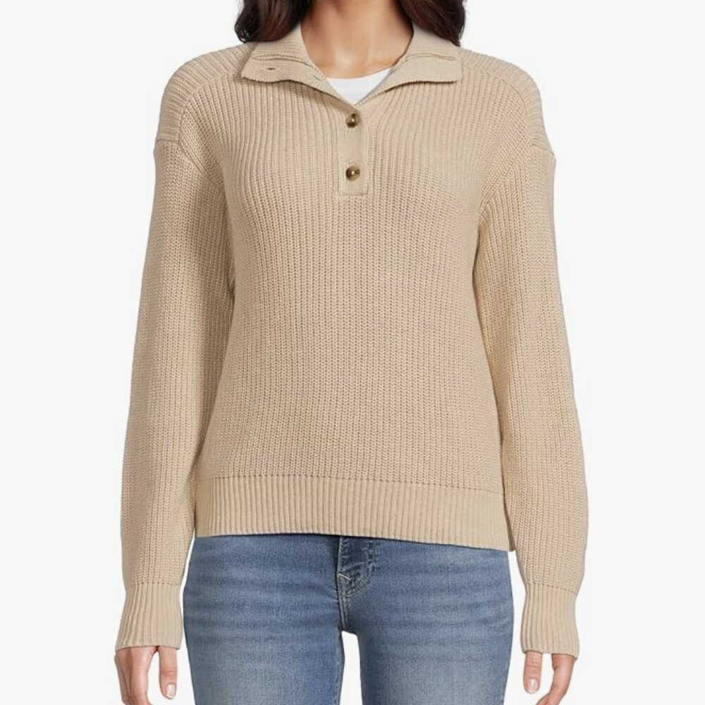 Luxe Knit Henley Sweater